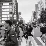 横断歩道にて