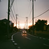 夕日の坂道
