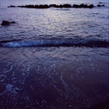 沈む夕日と日本海