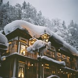 銀山温泉のガス灯