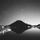 榛名山と星の軌跡