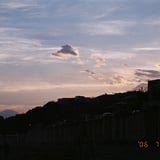 夕陽に染まる空