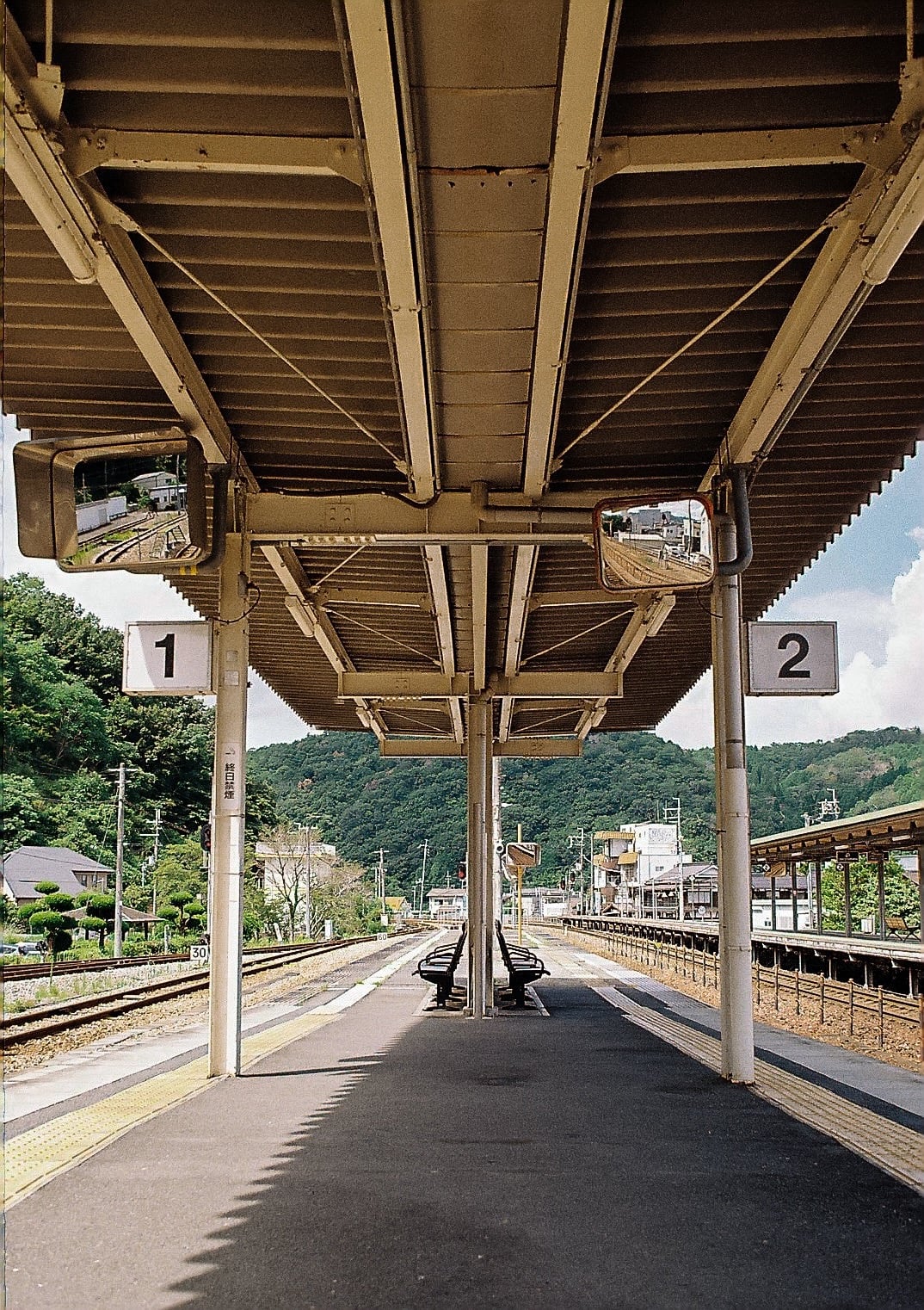 佐用駅のホーム