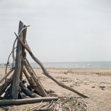 海辺のオブジェ