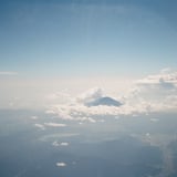 飛行機からみえた富士山