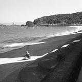 日向で暖をとる