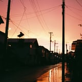 雨上がりの夕暮れ