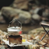 秋の山で