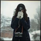 冬、写真を撮る者