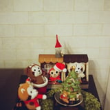 クリスマスの部屋角