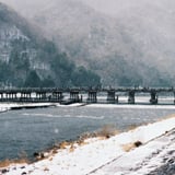 嵐山の雪景色