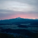 伯耆大山と朝日