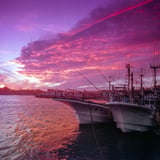 飯岡港の夕暮れ