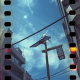 タングステンフィルムの青い空