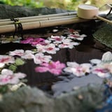 ツツジの手水舎