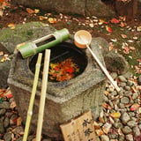 水琴窟を見下ろして