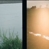 2008.4.27　夕暮れ時、川沿いをお散歩する