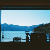 カフェから見た芦ノ湖