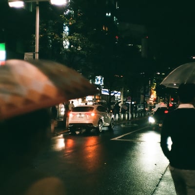 雨の日に