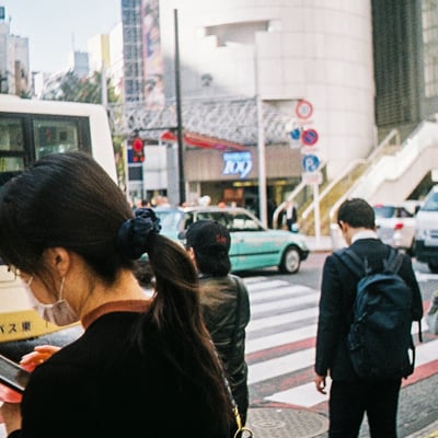 渋谷で信号待ち