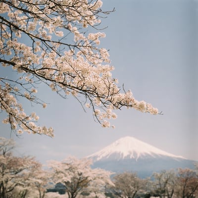 富士山と桜