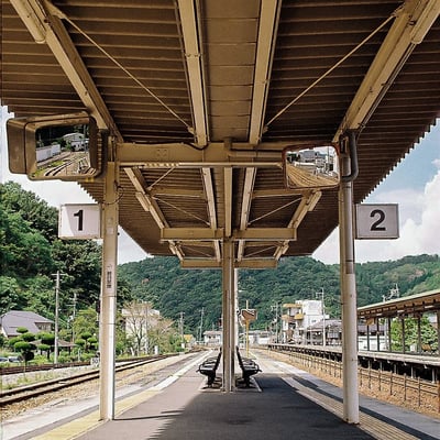 佐用駅のホーム