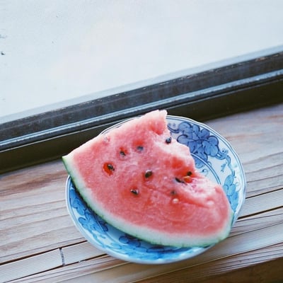 窓辺でスイカ🍉