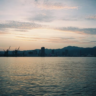 夕暮れのハーバーランド