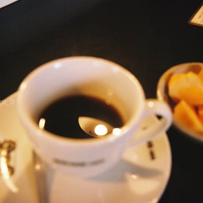 純喫茶と甘柿