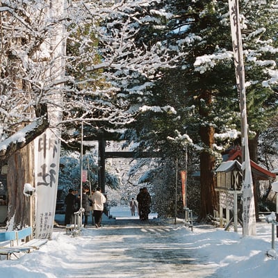雪化粧。