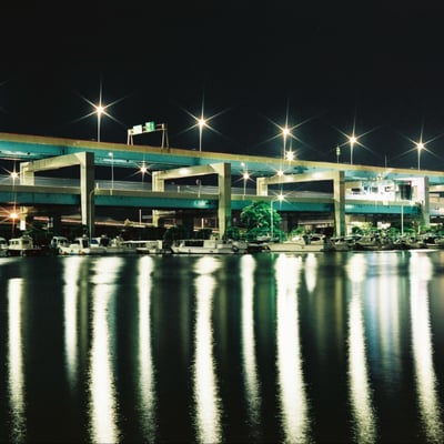 夜の福岡都市高速