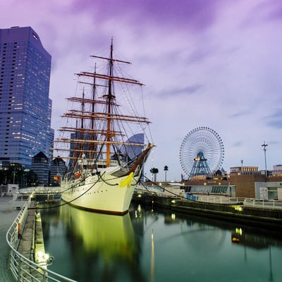 日本丸と横浜港