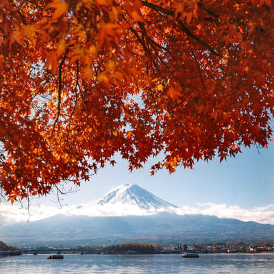  秋色に染まる河口湖 🍁🏔️