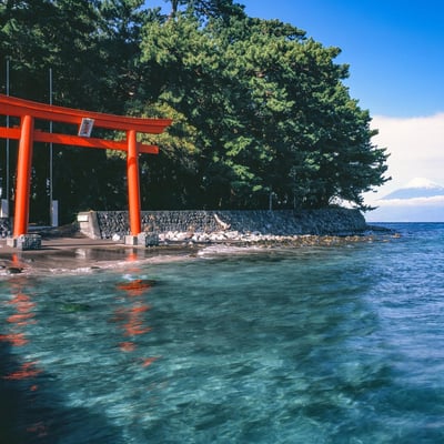 諸口神社と富士山