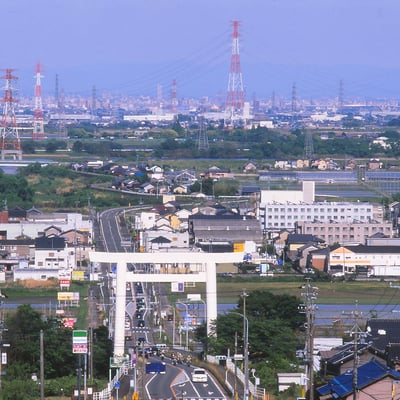 大鳥居のある町。