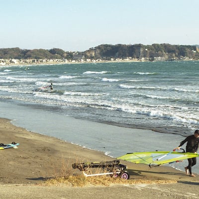 冬の由比ヶ浜
