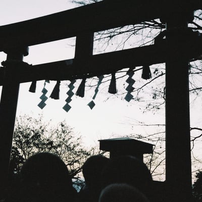 初日の出を待つ