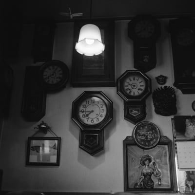 掛時計の喫茶店