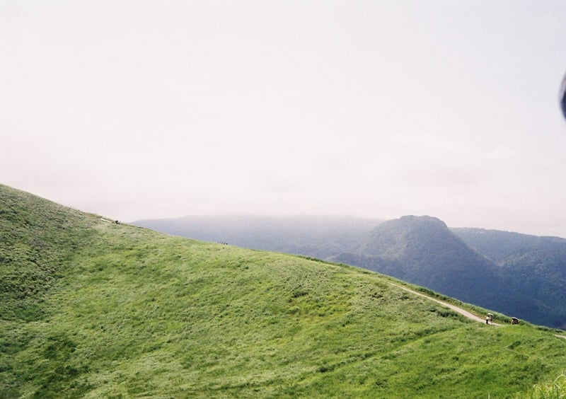 ちいさな山に登って来ました

標高およそ600mの大室山です
リフトに乗って頂上までワープします

山頂に着くとちょっぴり涼しい
アスファルトに覆われた地上とは違うなと感じました

いつも持ち歩いているRollei35で撮影
カメラを落とさないように自分も転げ落ちないように
風が吹く度無駄に踏ん張りました

今度行くときは、転んでも落としても心配の少ない写ルンですを持って行こうと心に誓いました