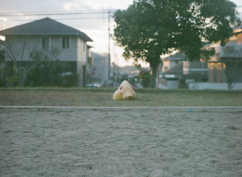 黄昏れの、いつもの公園
