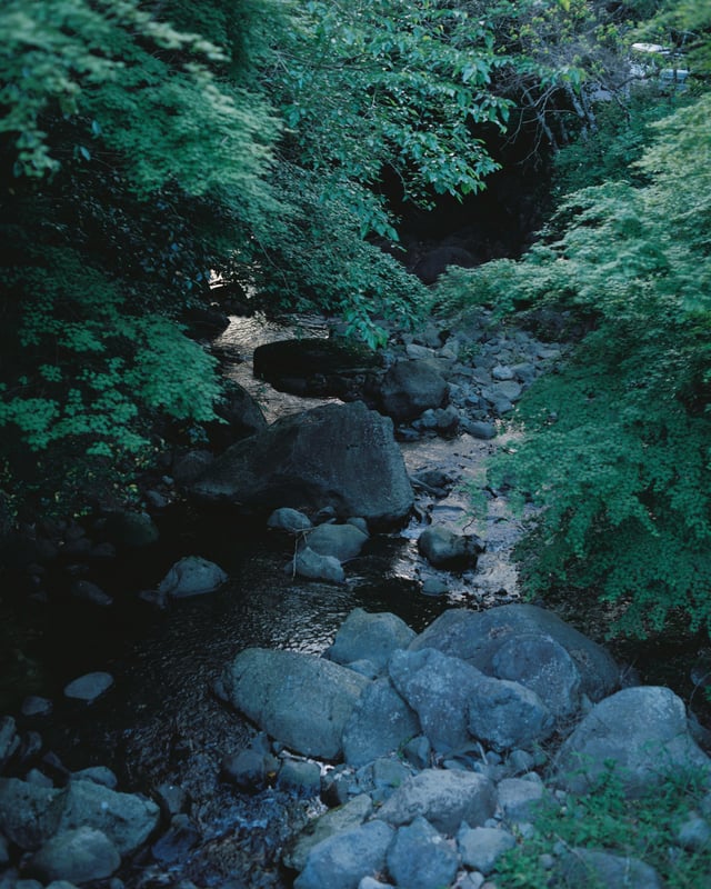 九州旅行。山の温泉。