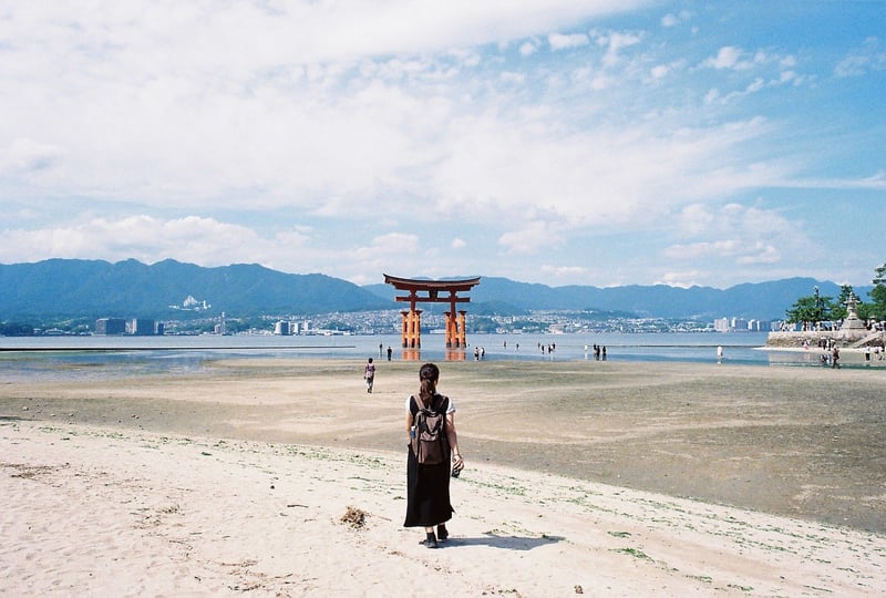 広島・厳島神社にて