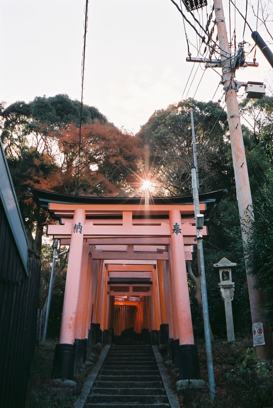 初めての伏見稲荷で神秘的だと思って撮影した写真です。