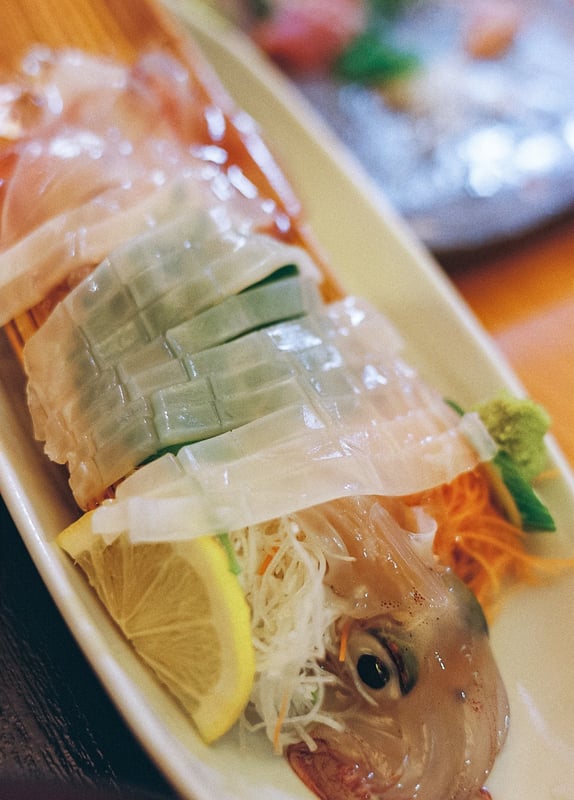 平戸で食べたイカ刺し
撮り切ったフィルムなくしてショックでした