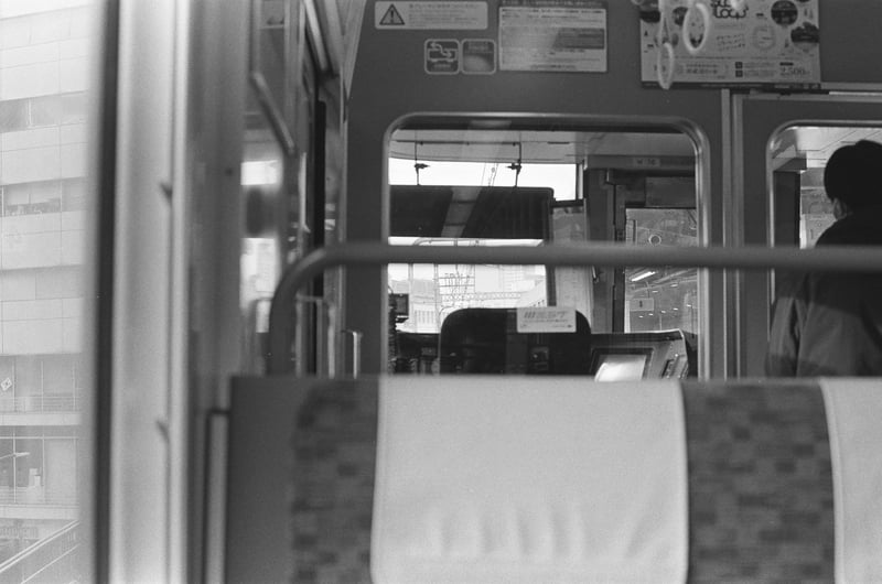 電車に乗るとワクワクしますよね。運転席の後ろに齧りつきたい気分ですが、恥ずかしいのでここからときどき見ることにします。立っているのが辛いというのも大きいですが。