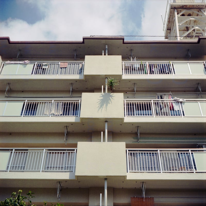 マンションや団地を見上げがち。