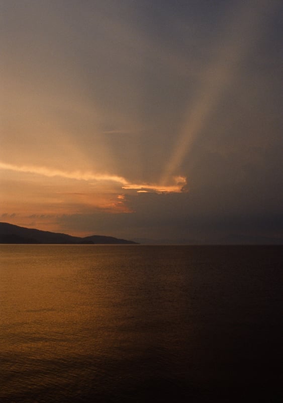 小豆島の夕暮れ。