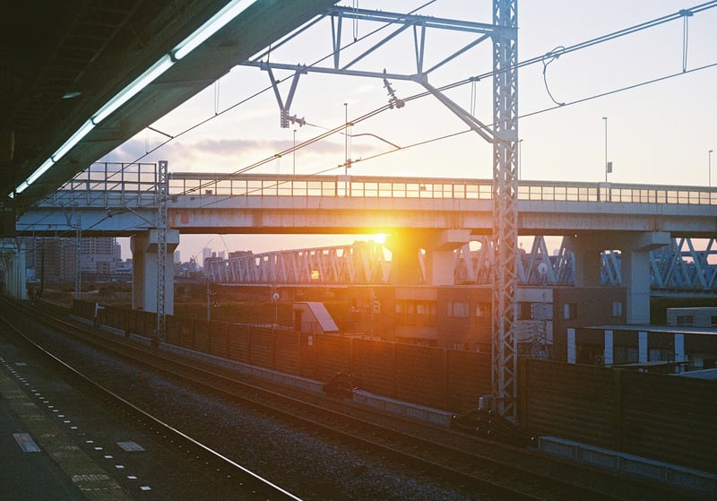 寒色系の景色の中心で陽の光がポッと滲んでいます
暖かさを感じる色合いで私は好きです